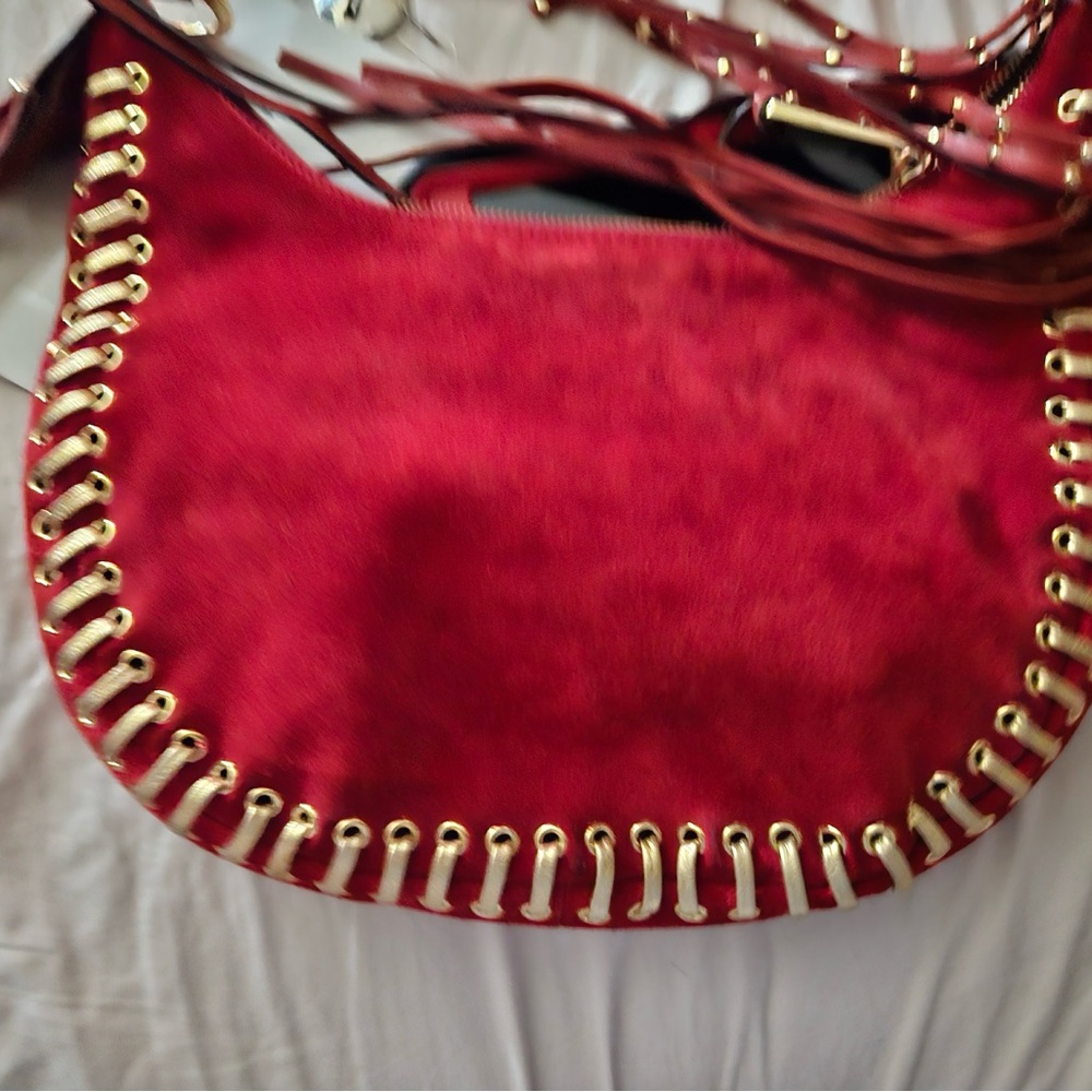 Michael Kors red suede leather purse! - Picture 11 of 15